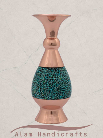 گلدان صراحی فیروزه کوبی سایز 16